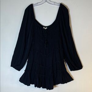 NWT. Chelsea & Violet DOEN Nera Top In Black. XXL
